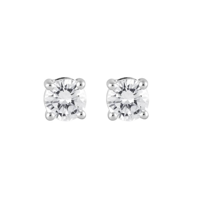 Nova Star® White Gold Lab Grown Diamond Solitaire Stud Earrings