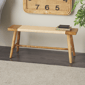 9th & Pike® Traditional Brown Wood Bench - image 2