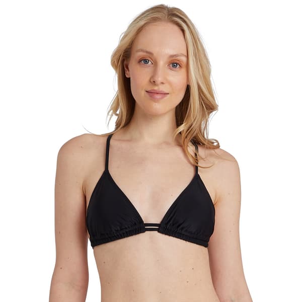 Juniors Cyn & Luca Solid Tess Double Tunnel Triangle Swim Top - image 