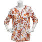 Plus Size Emily Daniels 3/4 Sleeve Floral Button Front Blouse - image 1