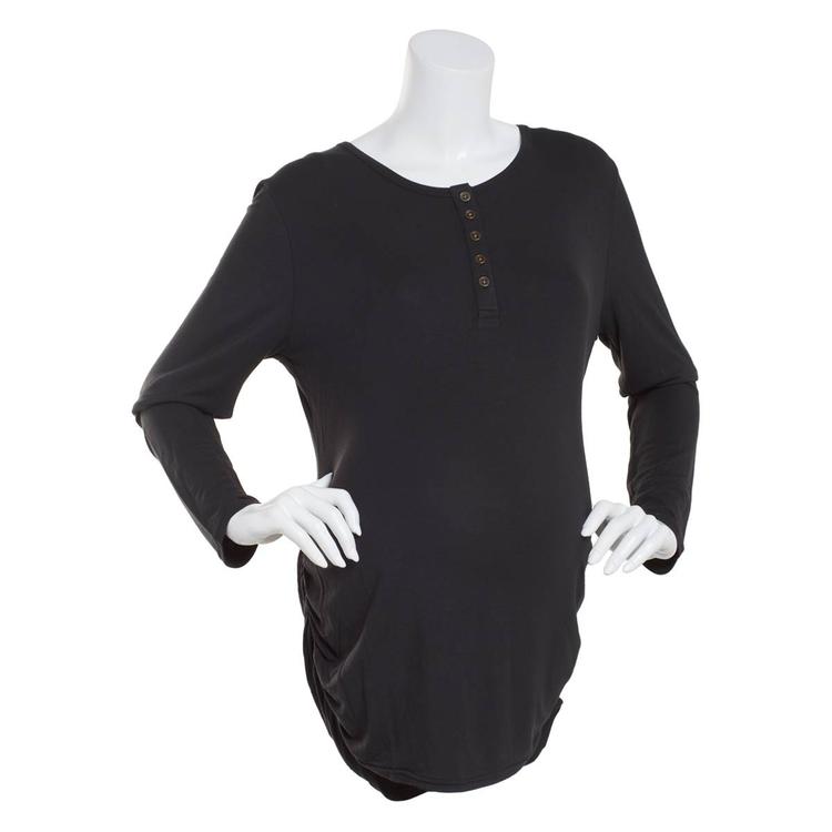 Womens Times Two Long Sleeve Cinch Side Maternity Top