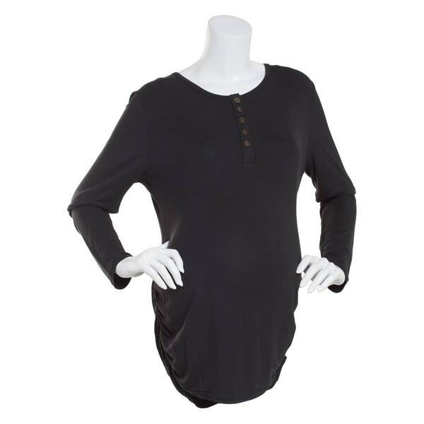 Womens Times Two Long Sleeve Cinch Side Maternity Top - image 