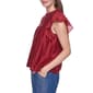 Womens DKNY Ruffle Cap Sleeve Pleated Stud Embellishment Blouse - image 3