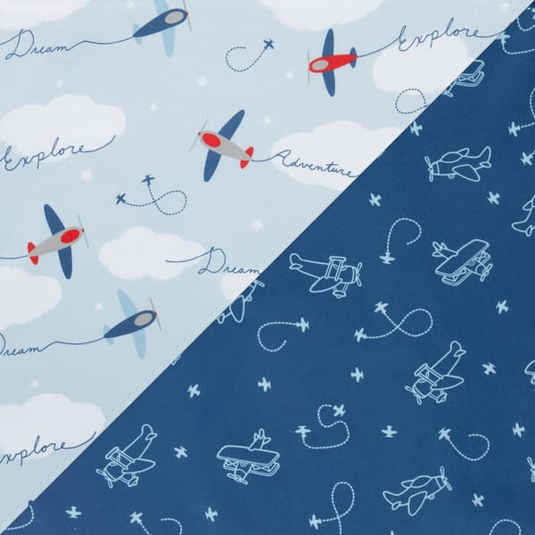 Sammy &amp; Lou Airplanes 2pk. Fitted Crib Sheet Set