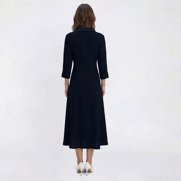 Petite MSK Long Sleeve Solid Midi Shirtdress