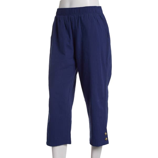 Petite Emily Daniels Cotton Sheeting Solid Capri Pants