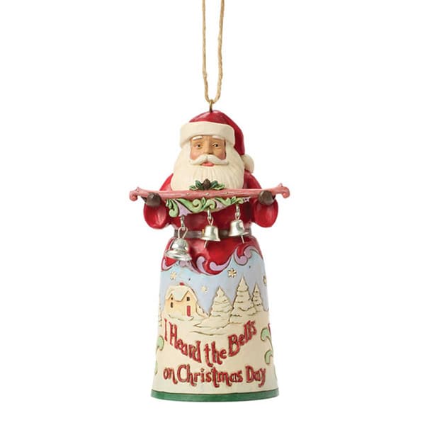 Jim Shore Santa I Heard The Bells Hanging Christmas Ornament