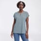 Womens Notations Short Sleeve Grommet Neck Geometric Blouse - image 2