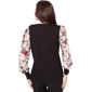 Womens Emaline Dusted Petals Floral Bishop Sleeve Sweater - image 2