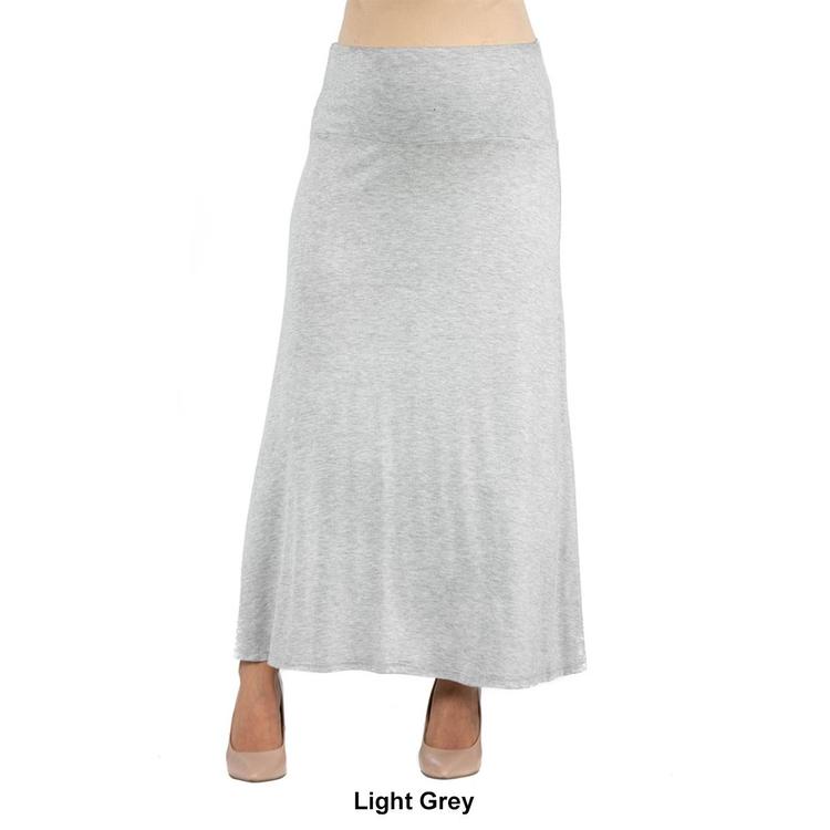 Plus Size 24/7 Comfort Apparel Maxi Maternity Skirt