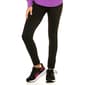 Womens Seven Apparel Seamless Fleece Lined Solid Leggings - Black - image 1