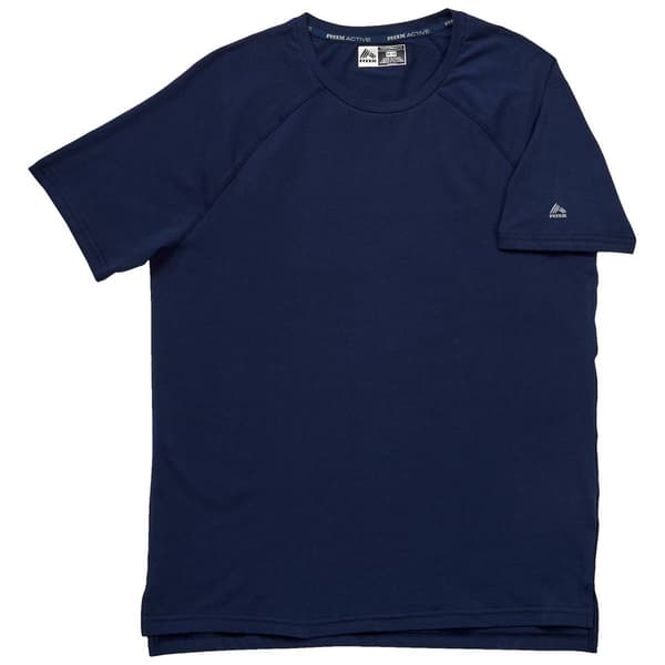 Mens RBX Performance Side Slit Hem Solid Short Sleeve Tee - image 