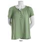 Womens Hasting & Smith Short Sleeve Solid Peasant Top - image 3