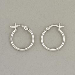 Marsala Polished Sterling Silver Hoop Earrings