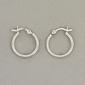 Marsala Polished Sterling Silver Hoop Earrings - image 1