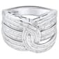 Diamond Classics™ Sterling 1ctw. Baguette Diamond Interwoven Ring - image 2
