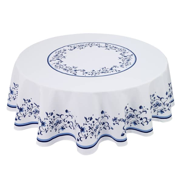 Spode&#174; Blue Portofino Blue & White Floral Tablecloth