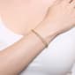 Athra Gold over Brass Diamond-Cut Bead & Crystal Coil Bracelet - image 3