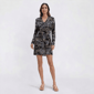 Womens Cover Me Long Sleeve Leaf Hooded Tunic Swim Cover Up - image 1