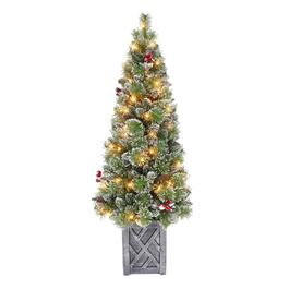 Puleo International 5ft. Pre-lit Potted Vancouver Pine Tree