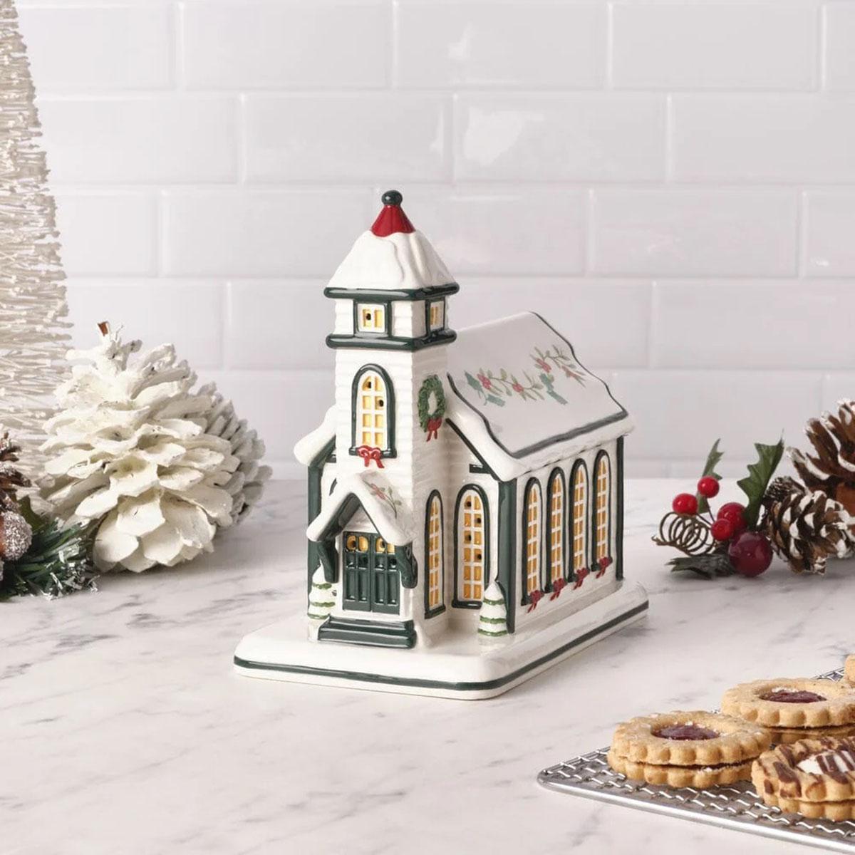 Pfaltzgraff(R) Winterberry Village Church with LED Light