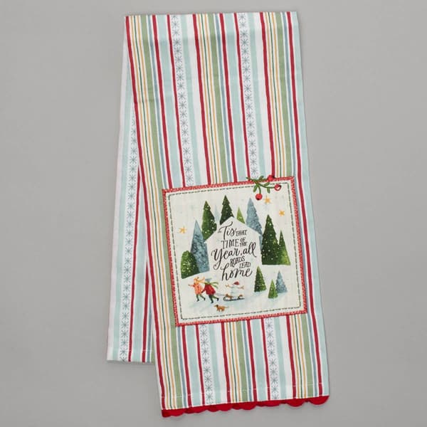 Kay Dee Magical Winterland All Roads Lead Home Kitchen Towel - image 