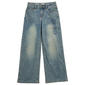 Girls (7-14) Em & Cass Embossed Smiley/Peace/Heart Wide Leg Jeans - image 1