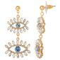 Jessica Simpson Imitation Yellow Gold Evil Eye Dangle Earrings - image 1