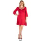 Plus Size 24/7 Comfort Apparel Criss-Cross Cold Shoulder Dress - image 4