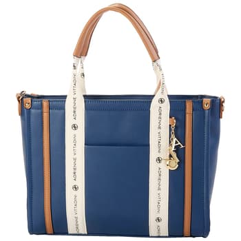 Sac à Main Adrienne Vittadini - Noir En Cuir, Petit Modèle (23x29x10 Cm), Fermeture Aimant, Neuf
