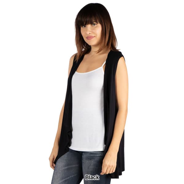 Womens 24/7 Comfort Apparel Open Front Cardigan Vest