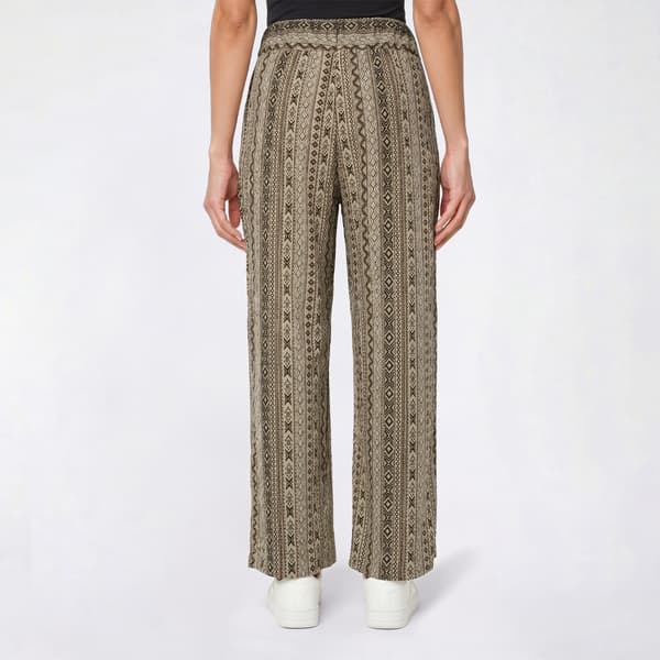 Petite Robert Louis Sailor Button Geometric Wide Leg Pants