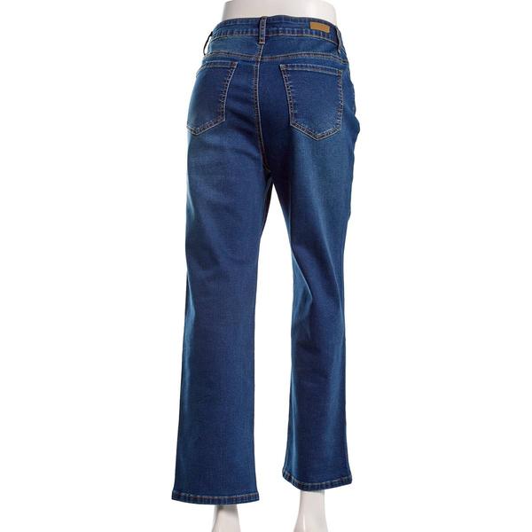 Womens Bleu Denim Straight Leg Jeans