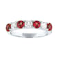 Gemstone Classics&#40;tm&#41; Created Ruby & Sapphire Sterling Silver Band - image 1