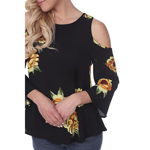 Womens White Mark Lorain Cold Shoulder Top