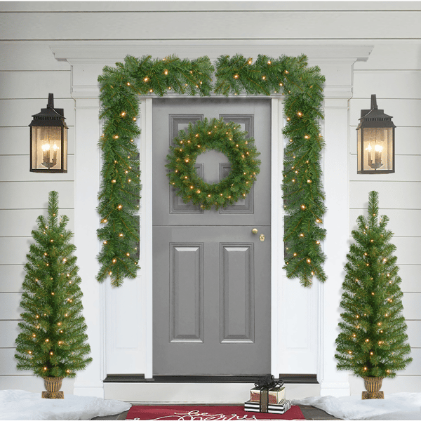 Puleo International 5pc. Pre-Lit Christmas Décor Set
