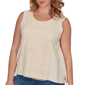Plus Size Ruby Rd. Renaissance Romance Crochet Front Tank Top - image 4