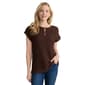 Womens Jones New York Extend Sleeve Keyhole Hardware Cobble Top - image 1