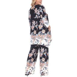 Plus Size White Mark 2 Piece Head To Toe Floral Paisley Set