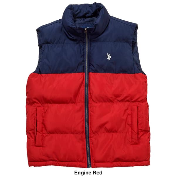 Mens U.S. Polo Assn.&#174; Color Block Puffer Vest