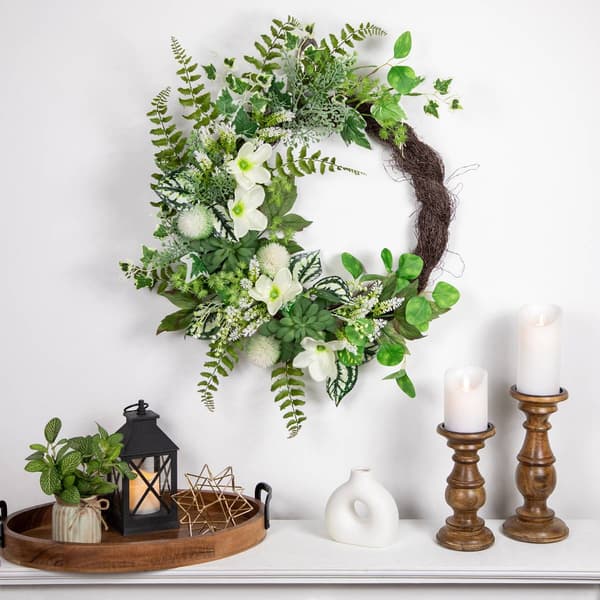 Northlight Seasonal Artificial Hellebores & Ivy Spring Wreath