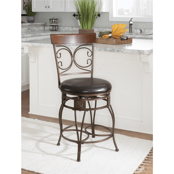 Linon Home Decor Bria Dark Bronze Big & Tall Counter Stool