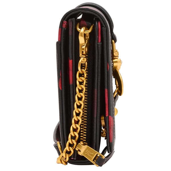 Betsey Johnson Kisses Gold Crossbody Wallet