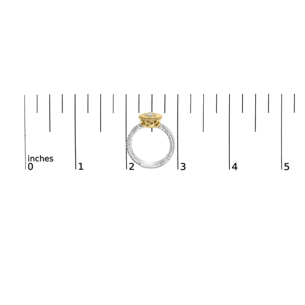 Haus of Brilliance 18kt. Gold Plated Diamond Cross Ring