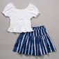 Girls &#40;7-16&#41; Sweet Butterfly&#40;R&#41; Smocked Top & Tie Dye Skort Set - image 1
