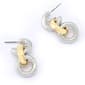 Steve Madden Interlock Rings Double Drop Earrings - image 3