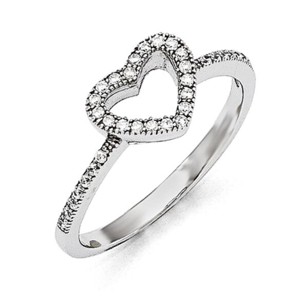 Sterling Silver Heart Ring - image 
