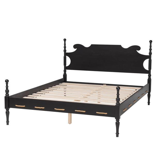 Baxton Studio Gaetano Platform Queen Bed