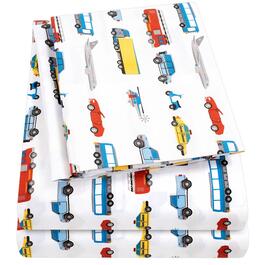 Sweet Home Collection Kid Fun & Colorful Transportation Sheet Set