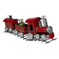 Northlight Red & Silver Triple Car Train Christmas Decoration - image 2